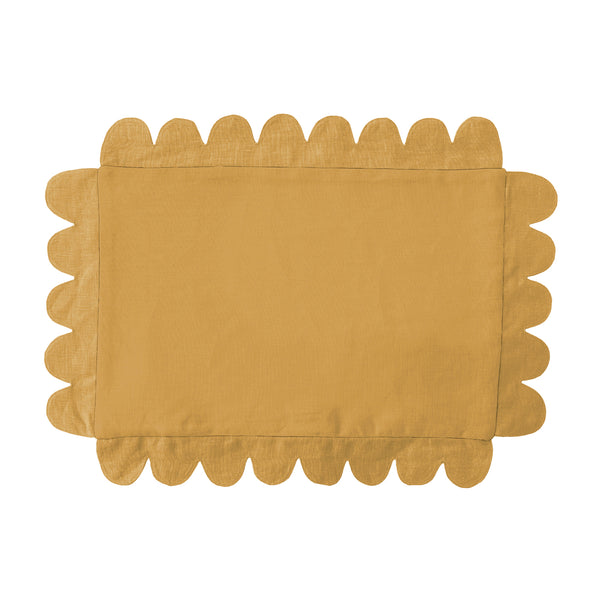 Scalloped Placemat - Mustard (Set of 4)