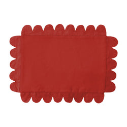 Scalloped Placemat - Red (Set of 4)