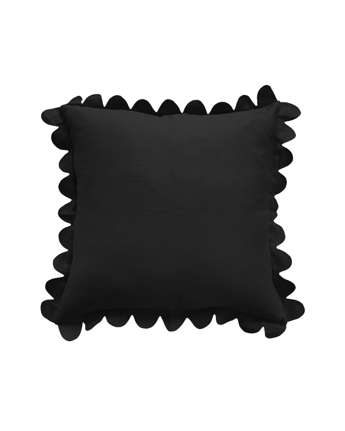 Scalloped Pillow - Black