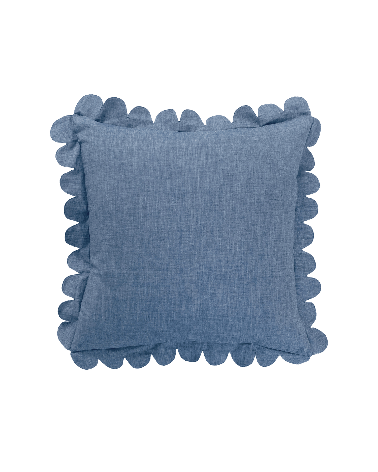 Scalloped Pillow - Chambray