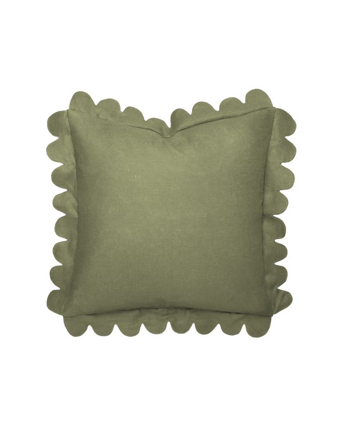 Scalloped Pillow - Thyme