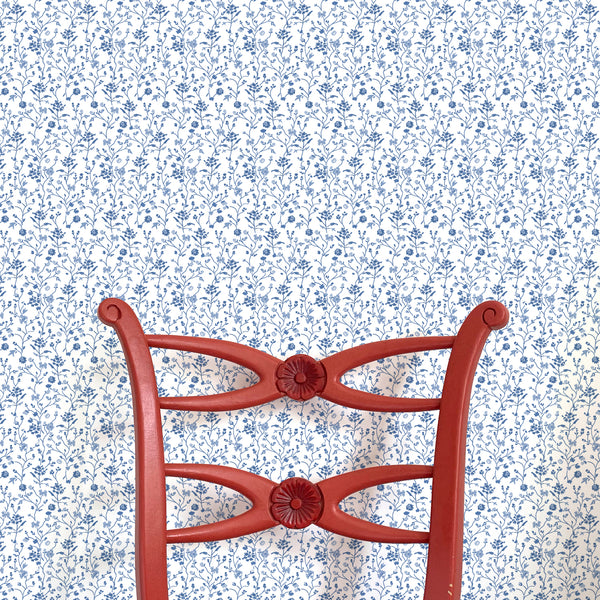 Winona Flowers White/Blue Carly Home