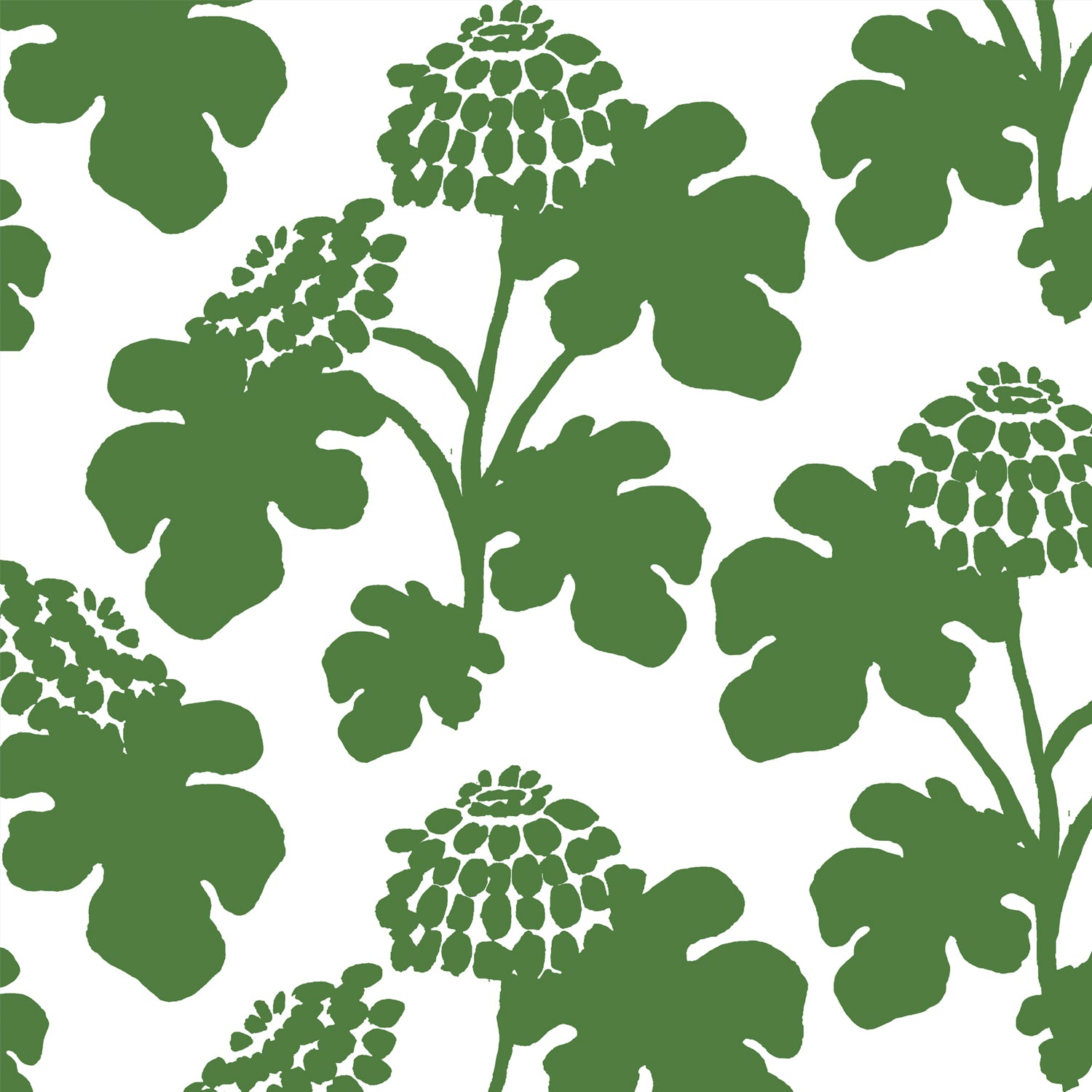 Casia Flowers Wallpaper- White/Grass