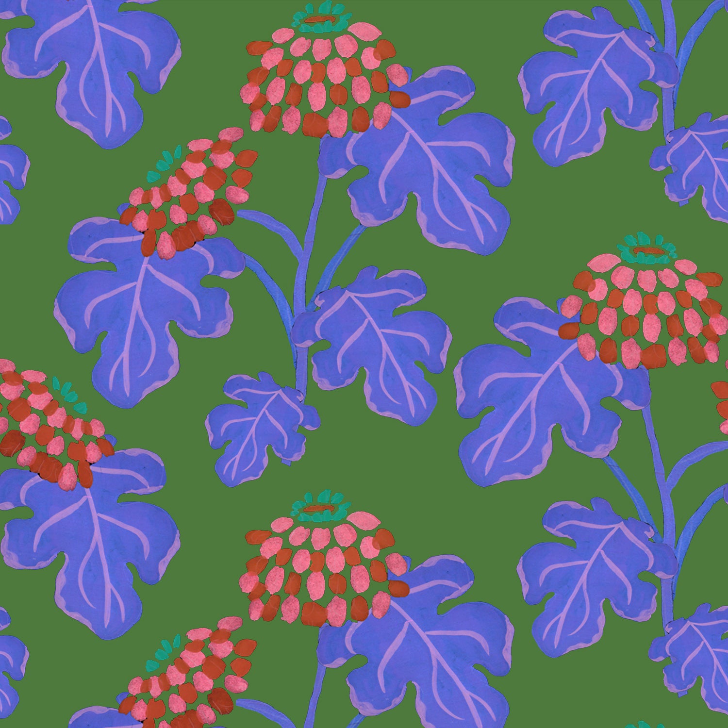 Casia Flowers Wallpaper - Green