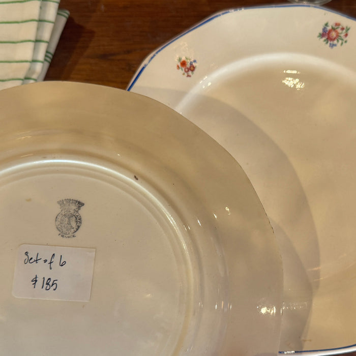 Vintage French Plates Set of 6