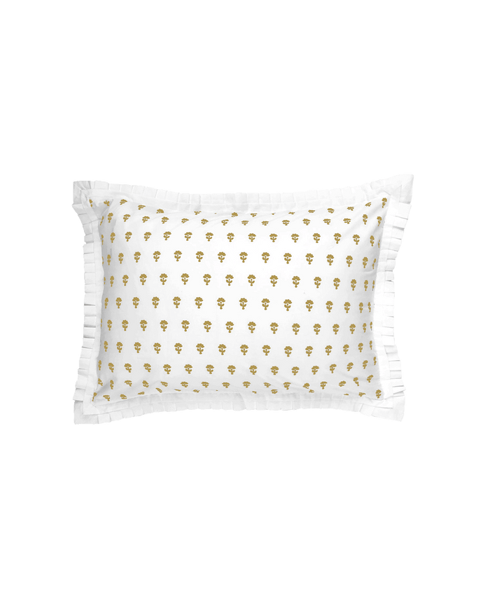 Gansett Standard Sham - White/Gold