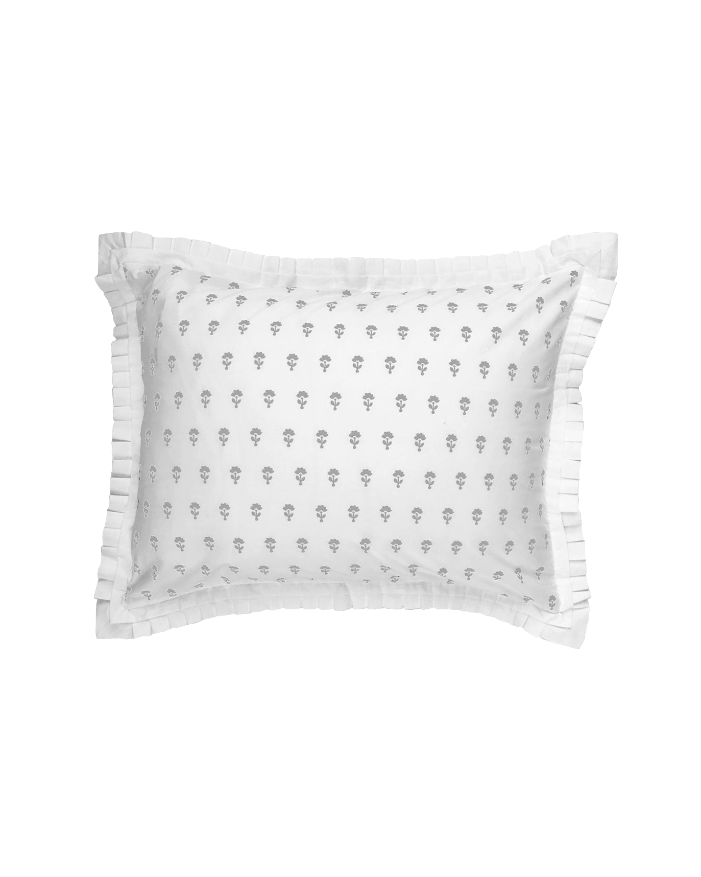 Gansett Standard Shams - White/Silver