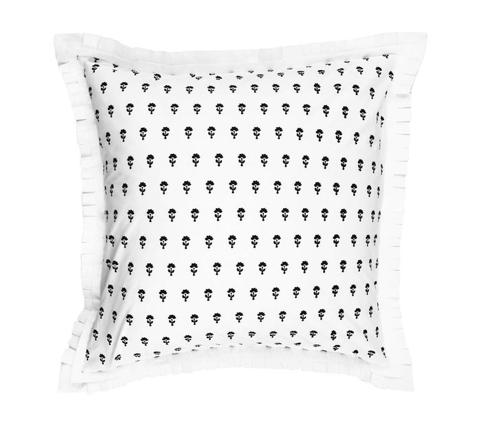 Gansett Euro Shams - White/Black