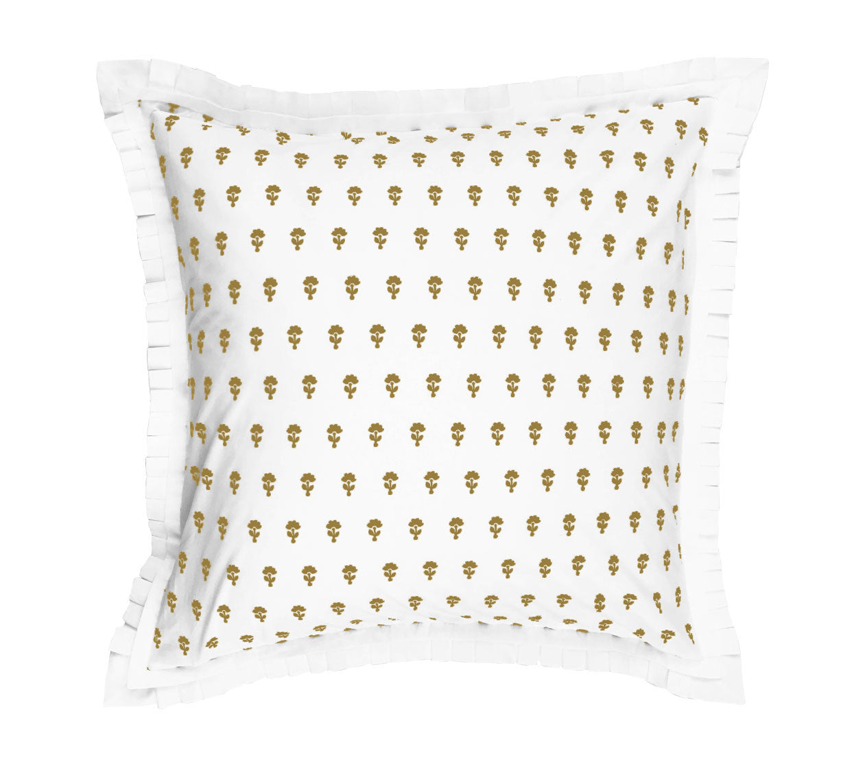 Gansett Euro Shams - White/Gold