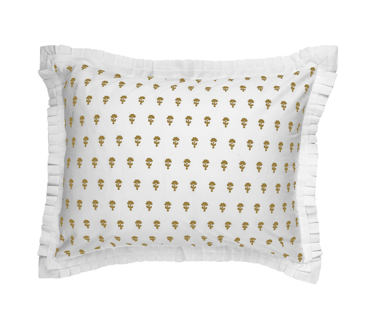 Gansett Standard Shams - White/Gold