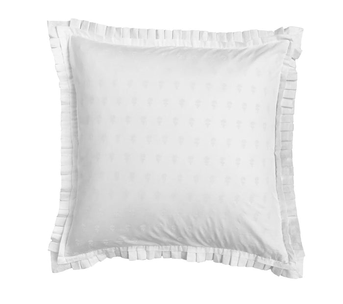 Gansett Euro Shams - White/White