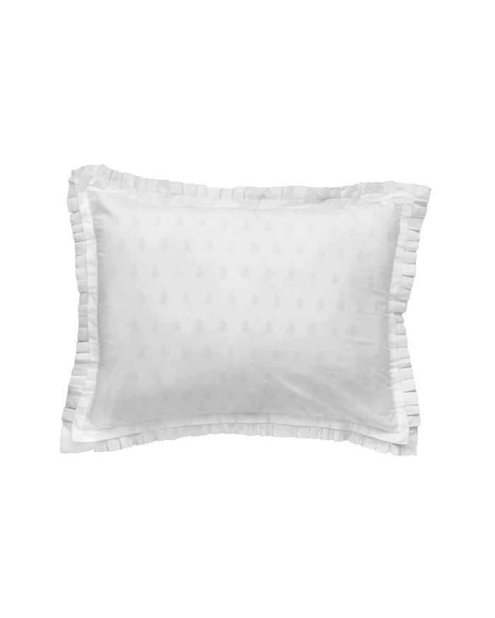 Gansett Standard Shams - White/White