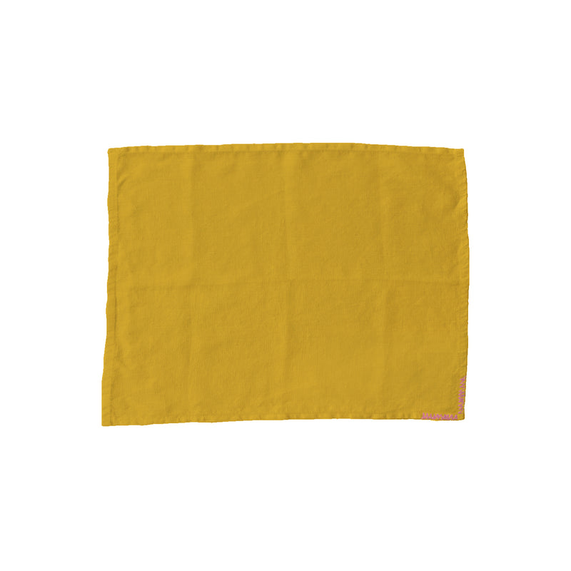 Zig-Zag Placemat - Mustard/Pink (Set of 4)