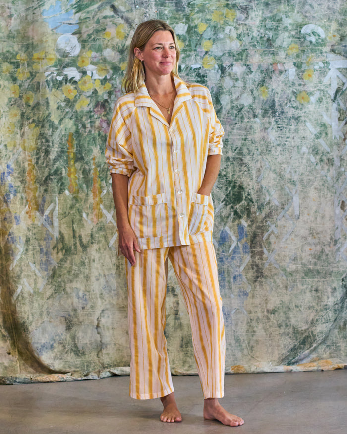 Pajama Set — Todd Stripe Marigold