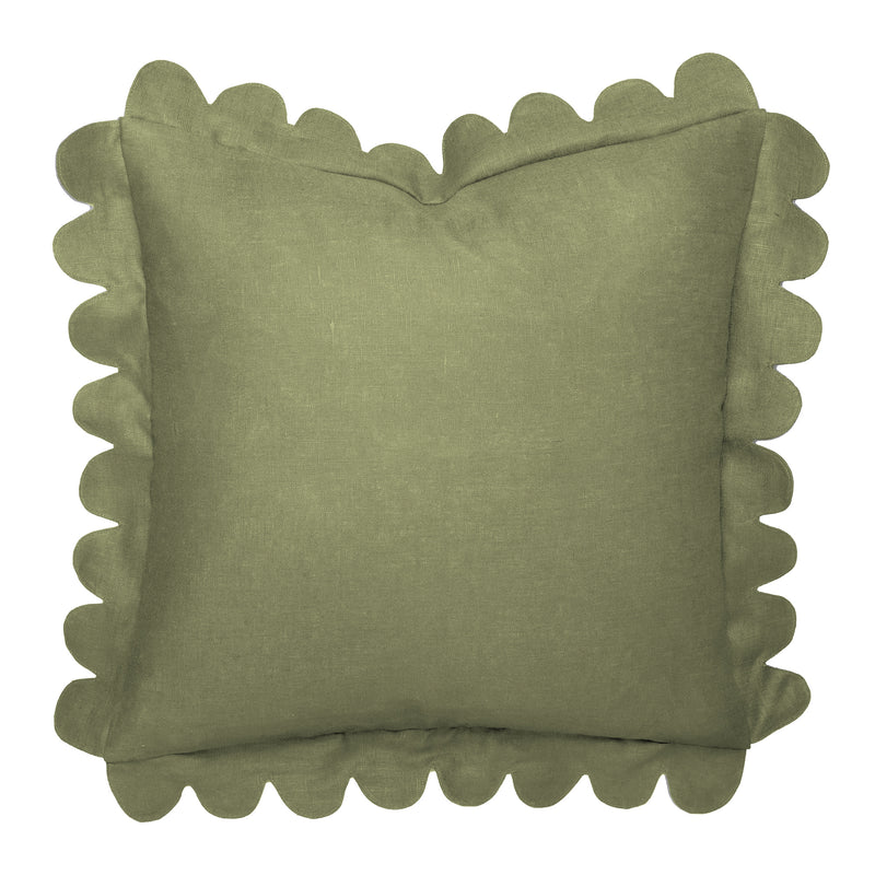 Scalloped Pillow - Thyme