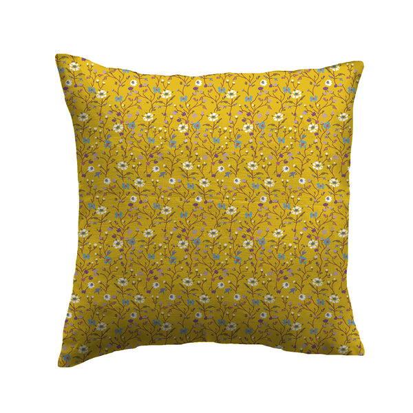 Winona Flowers Pillow - Mustard
