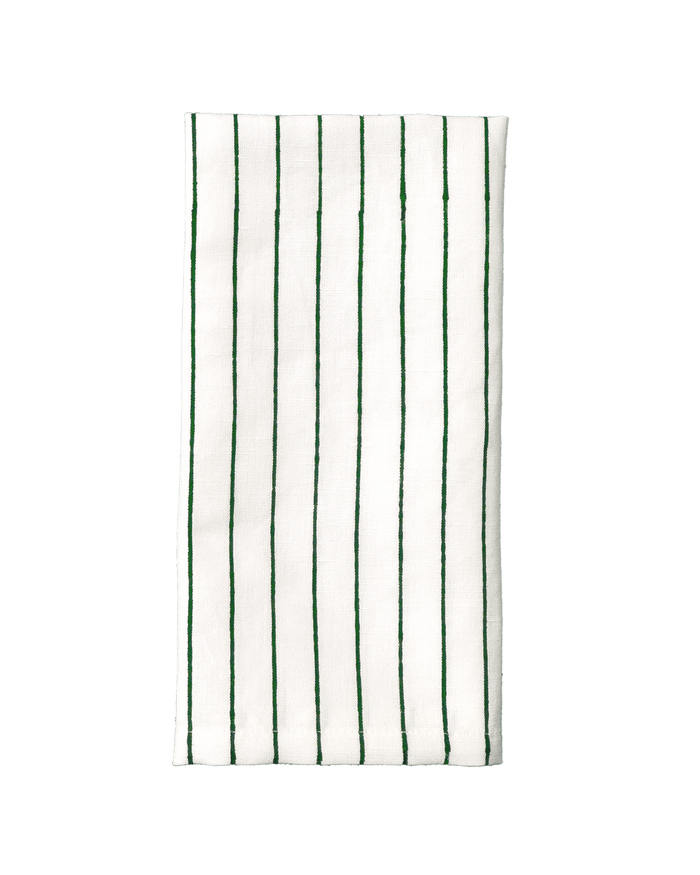 Campo Stripe Napkin - Black Forest Green