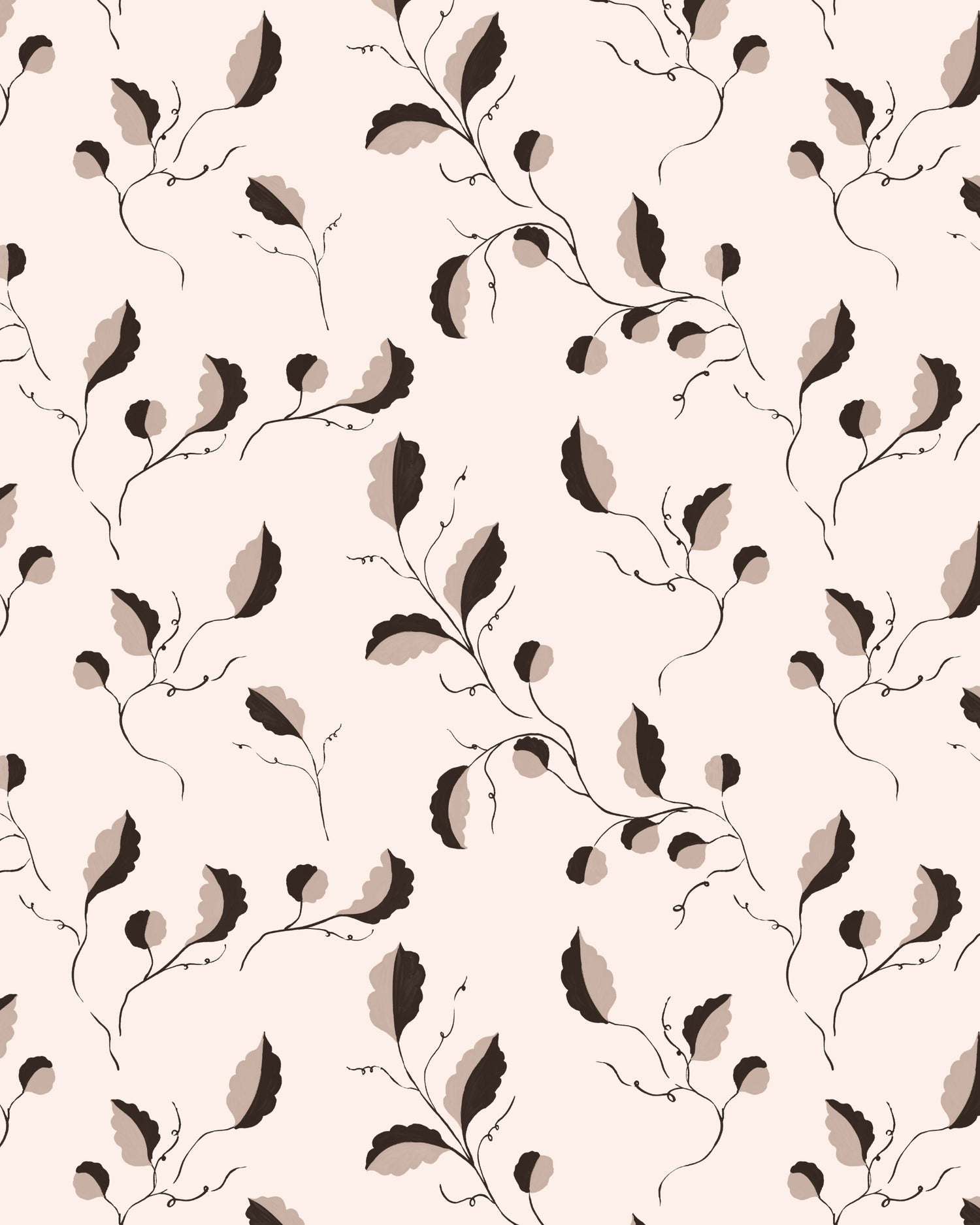 Oak Tendrils Wallpaper - Soft Sand
