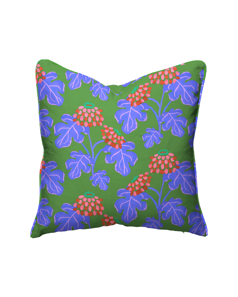 Casia Flowers Pillow - Green