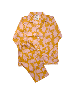 Pajama Set — Casia Flowers Marigold/Soft Pink