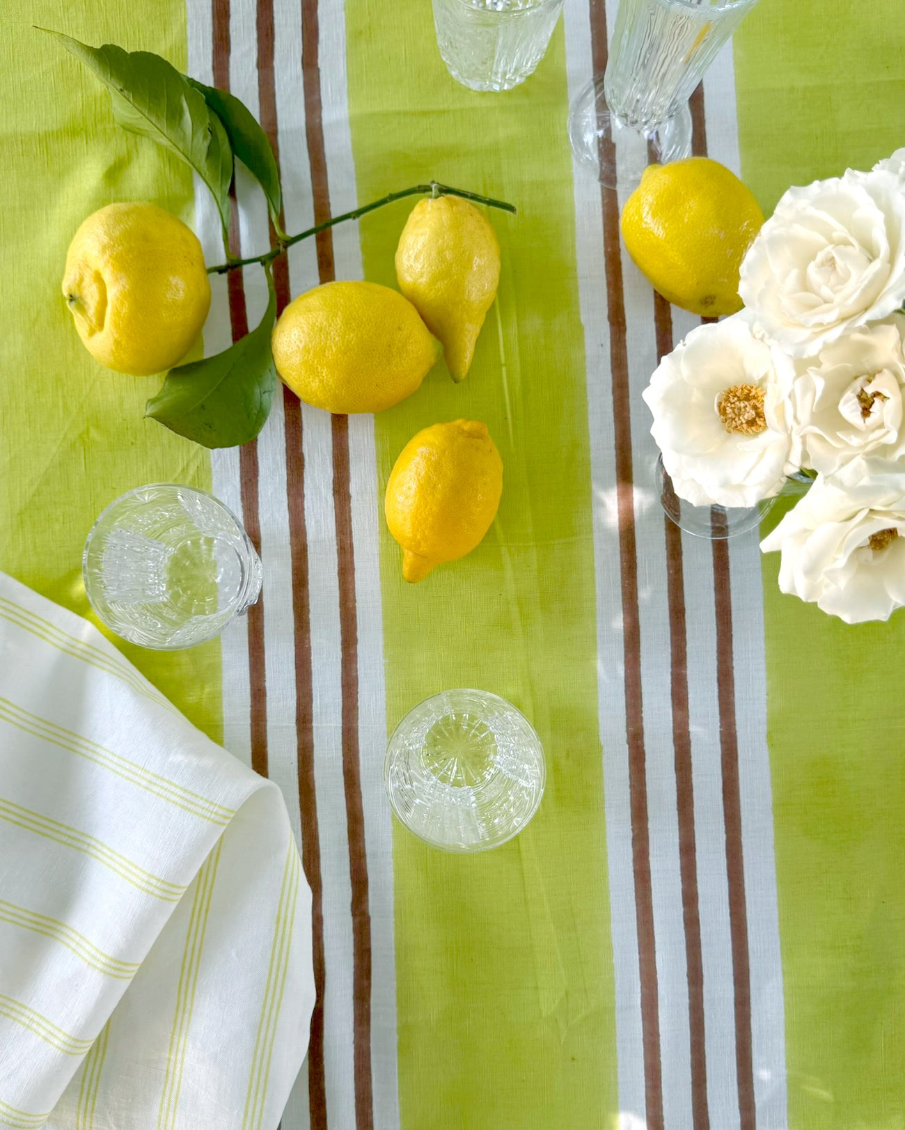 Pampa Stripe Napkin - Citron