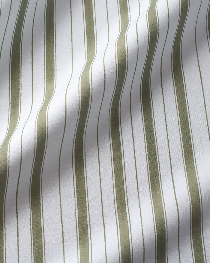 Todd Stripe Fabric -  Sky Sage