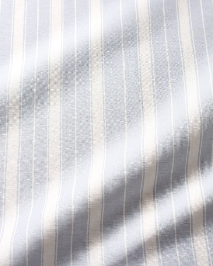 Todd Stripe Fabric -  Sky White