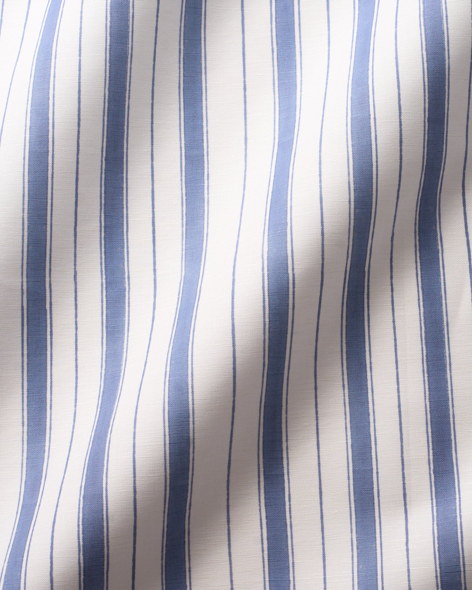 Todd Stripe Fabric -  White Sky Blue