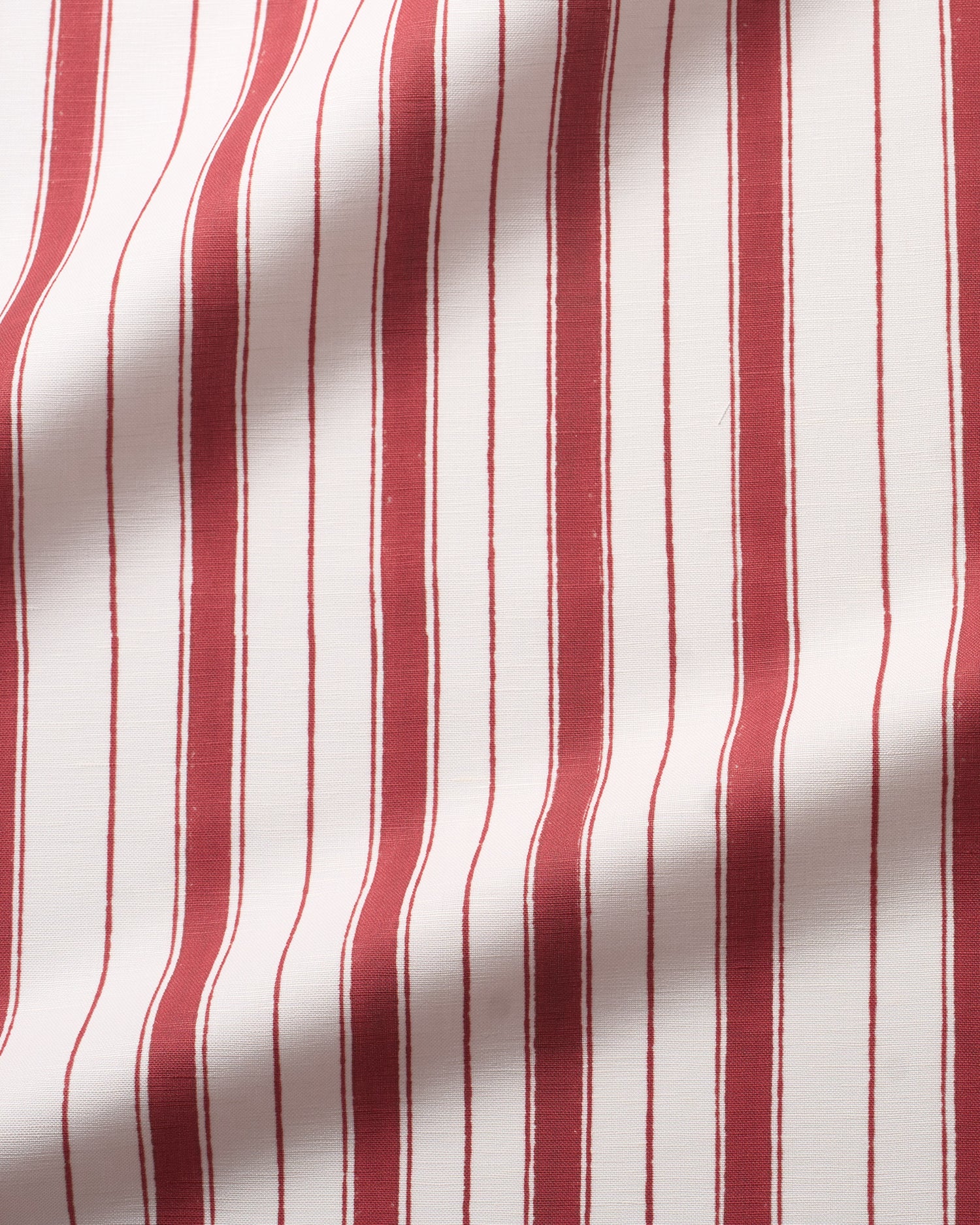Todd Stripe Fabric -  White Oxblood