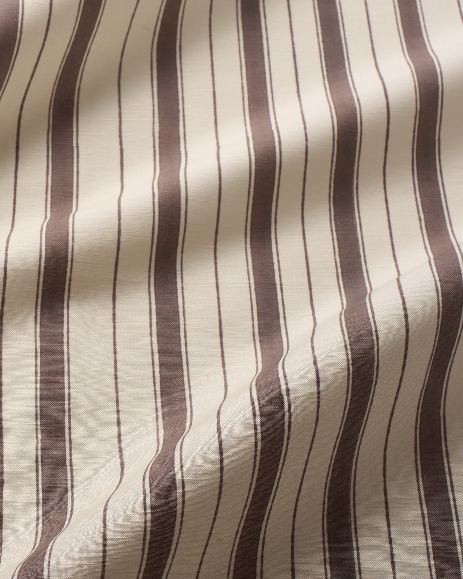Todd Stripe Fabric - Ivory Mink