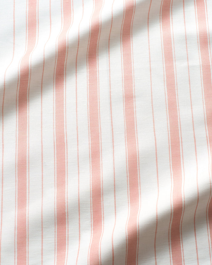 Todd Stripe Fabric - White Blush