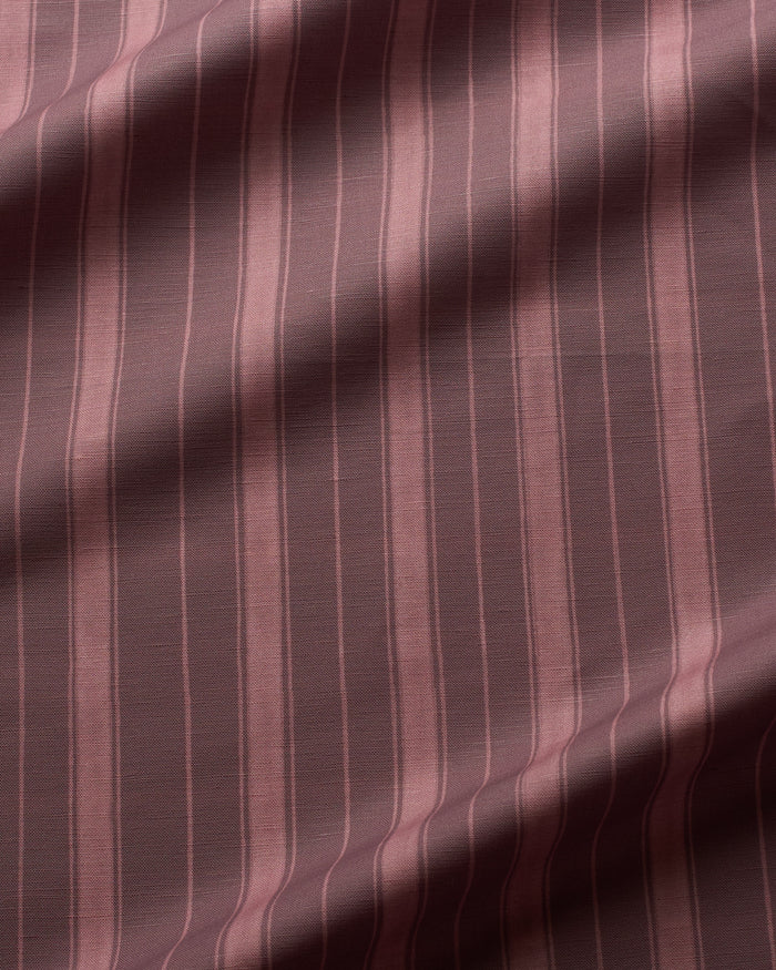 Todd Stripe Fabric -  Mulberry Mauve