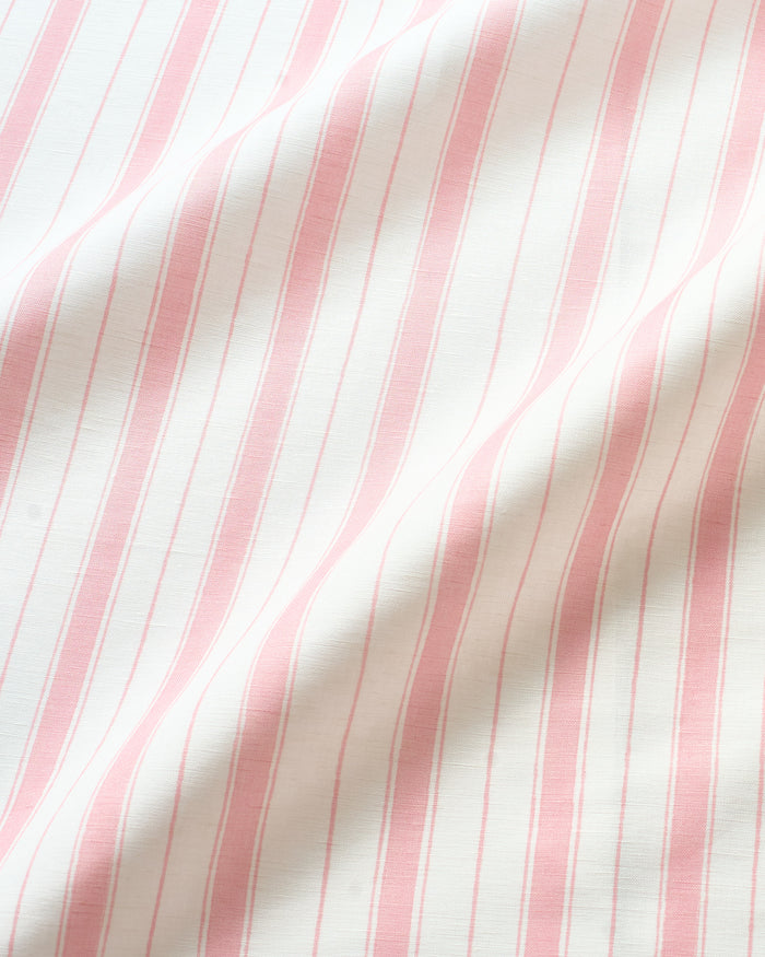 Todd Stripe Fabric -  White Pink