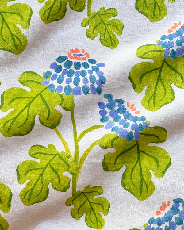 Casia Flowers Fabric - Soft Blue