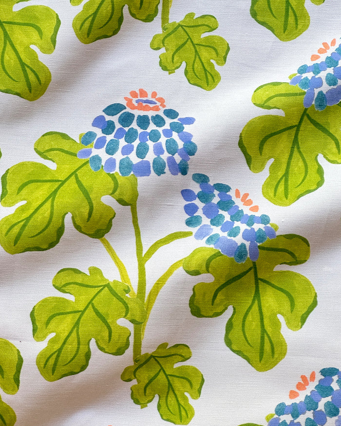 Casia Flowers Fabric - Soft Blue