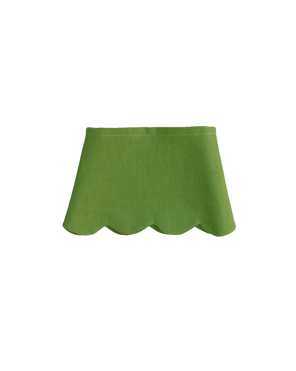 Scalloped Linen Lampshade - Fern