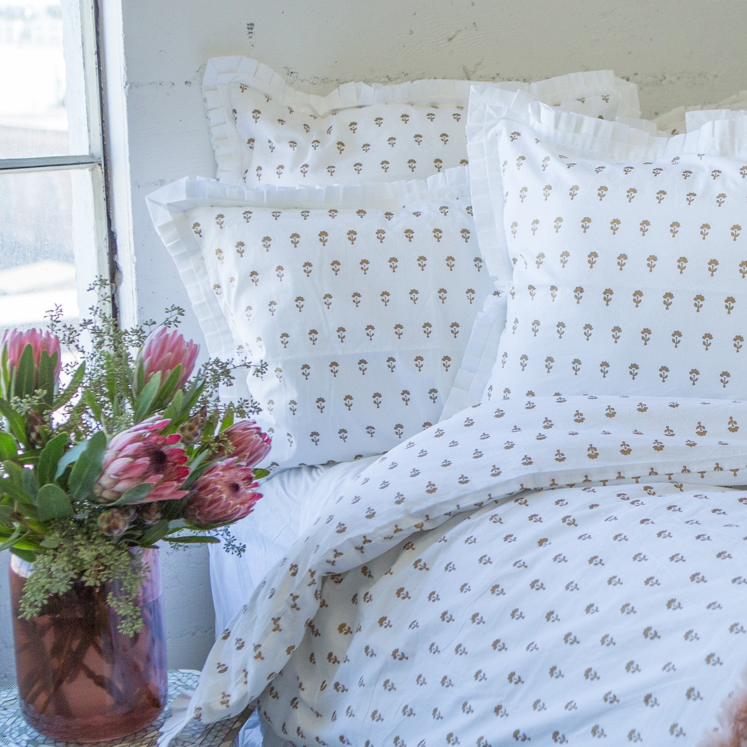 Gansett Queen Duvet - Gold