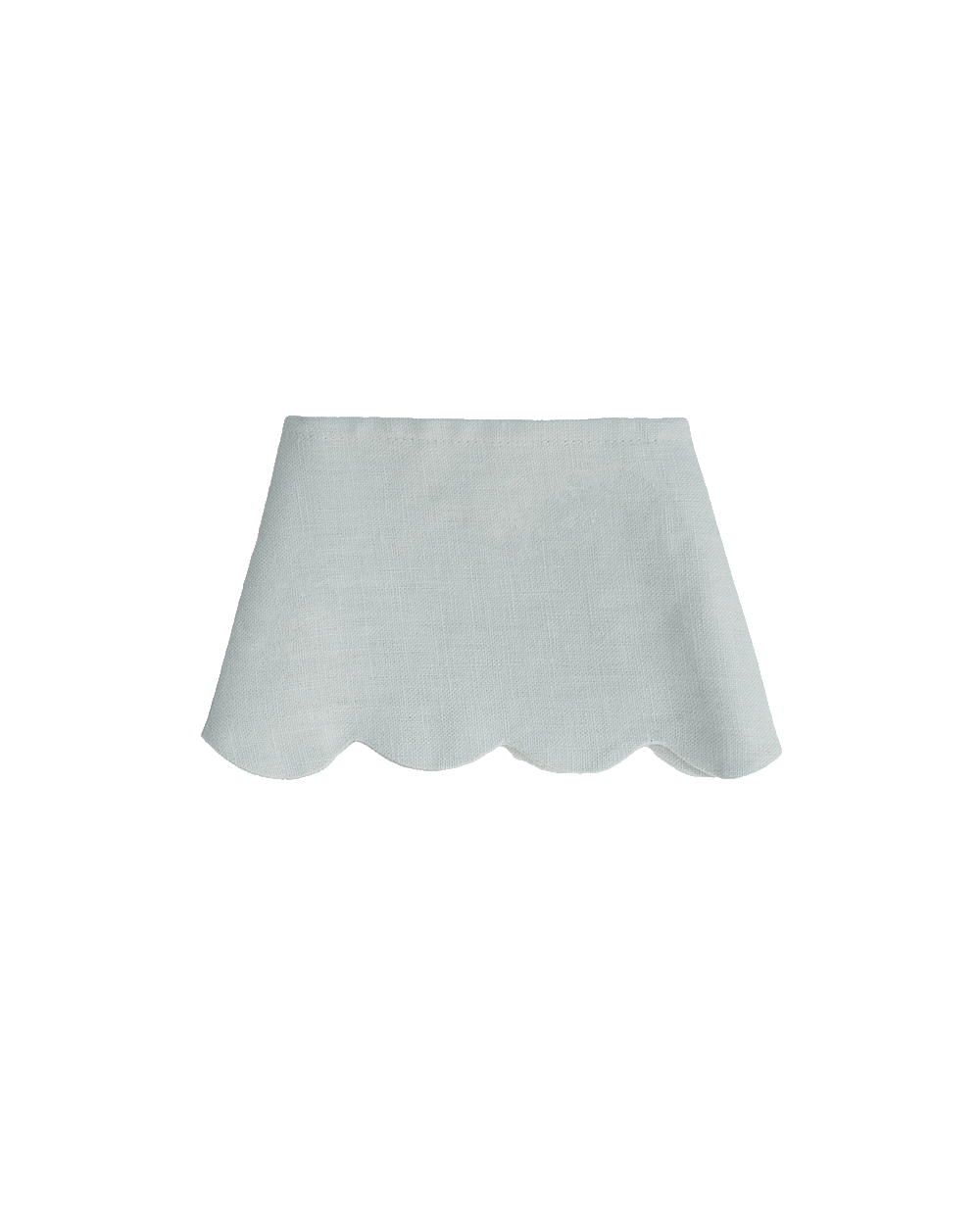 Scalloped Linen Lampshade - Mist