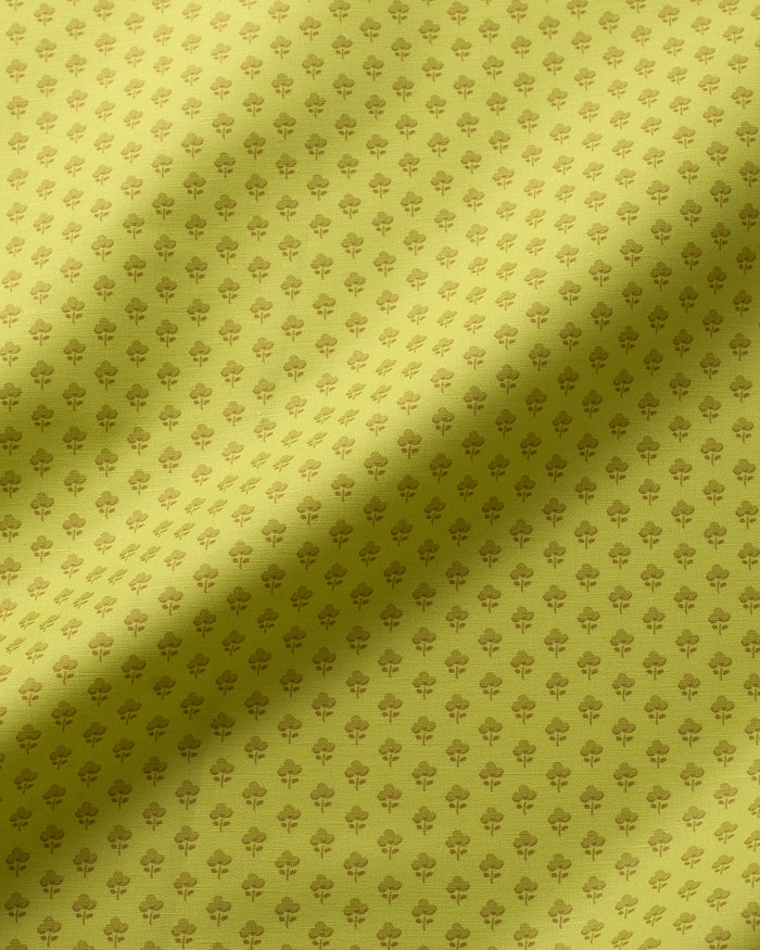 Pansy Meadow Fabric - Chartreuse