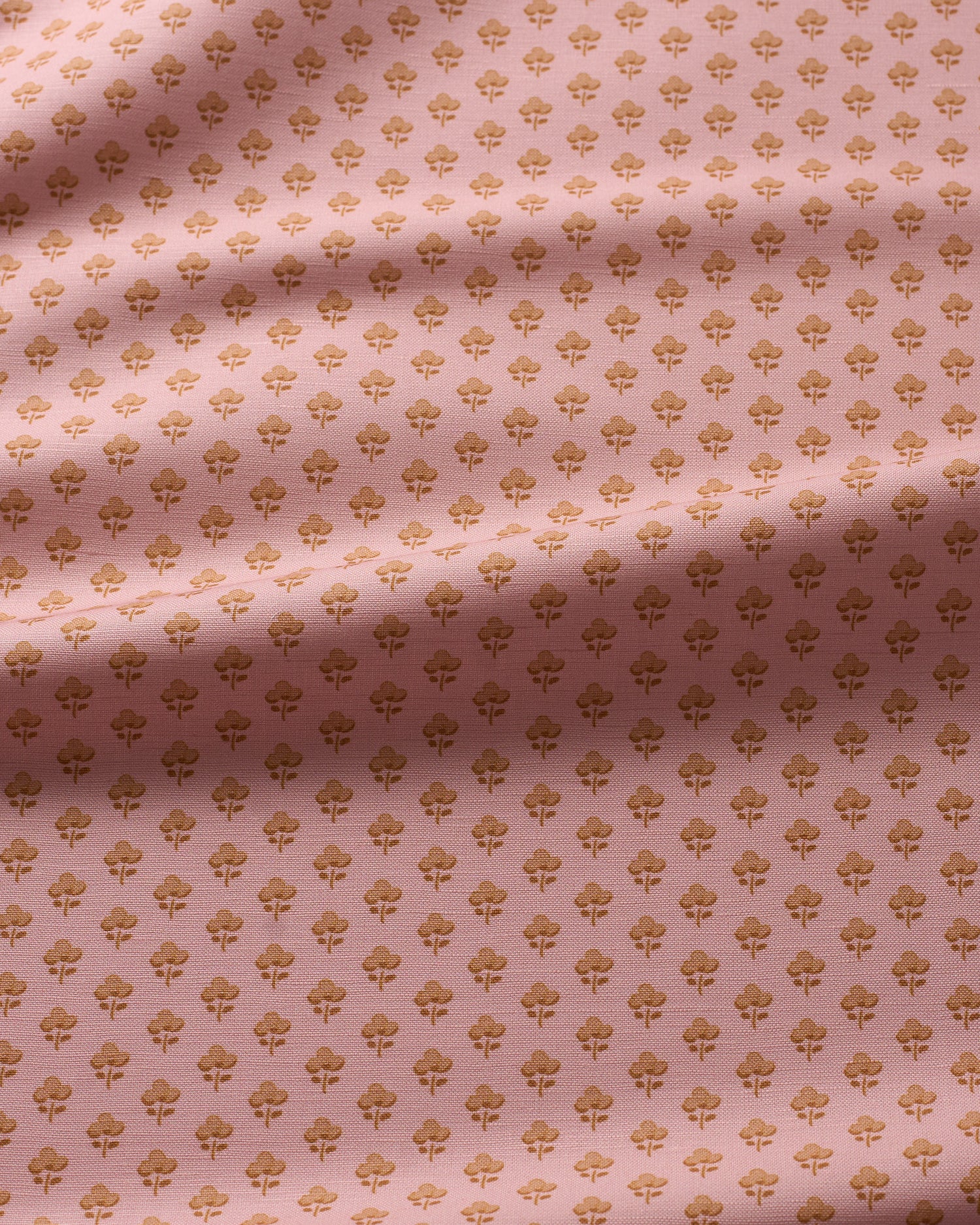 Pansy Meadow Fabric - Dusty Mauve Gold