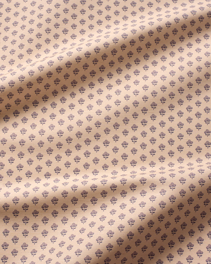 Pansy Meadow Fabric - Peachy Blush