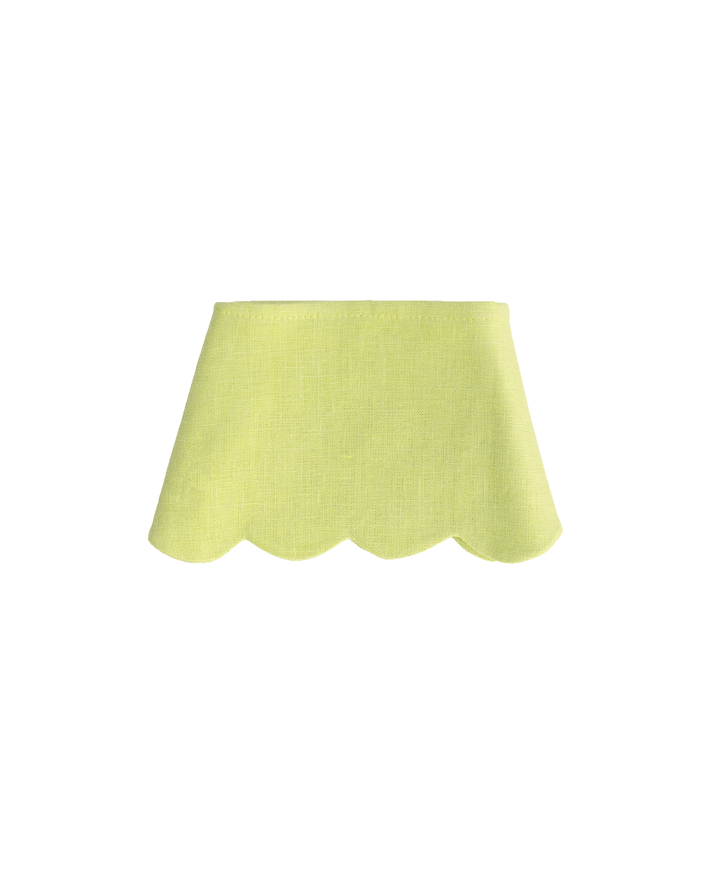 Scalloped Linen Lampshade - Pear