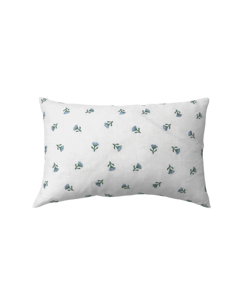 Primavera Pillow - White/Sky