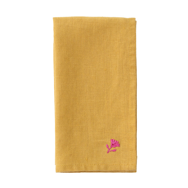 Primavera Linen Napkins - Mustard