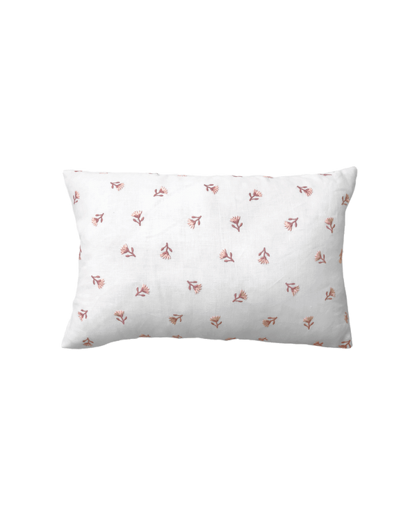 Primavera Pillow - White/Dusty Pink