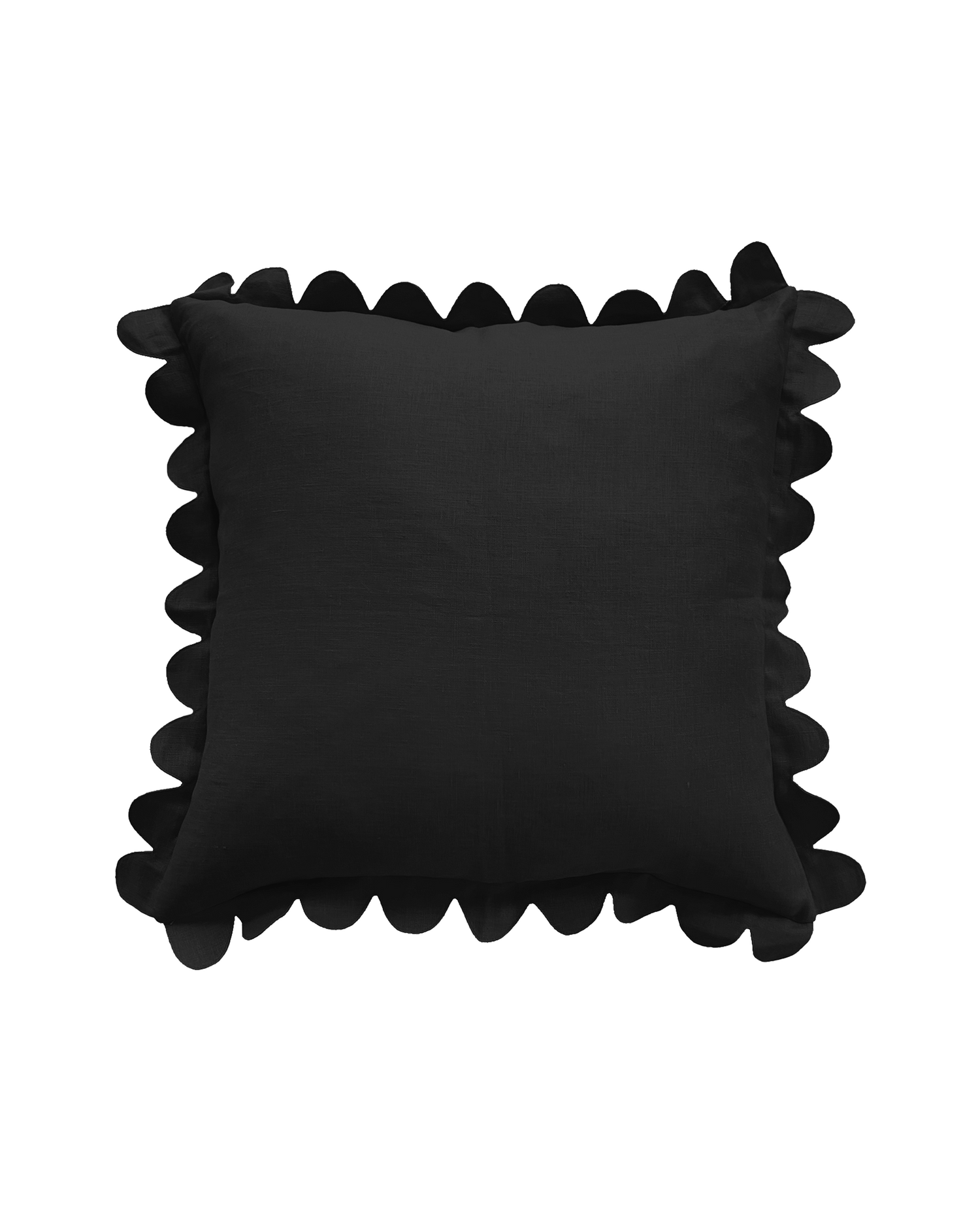 Scalloped Pillow - Black
