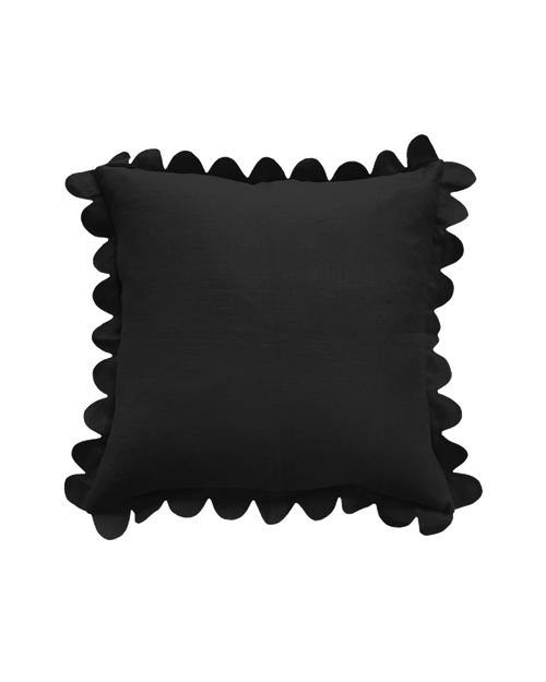 Scalloped Pillow - Black
