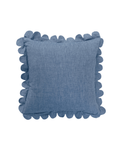 Scalloped Pillow - Chambray