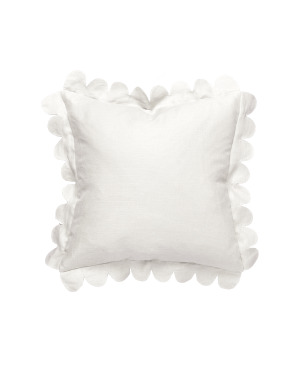Scalloped Pillow - Ivory