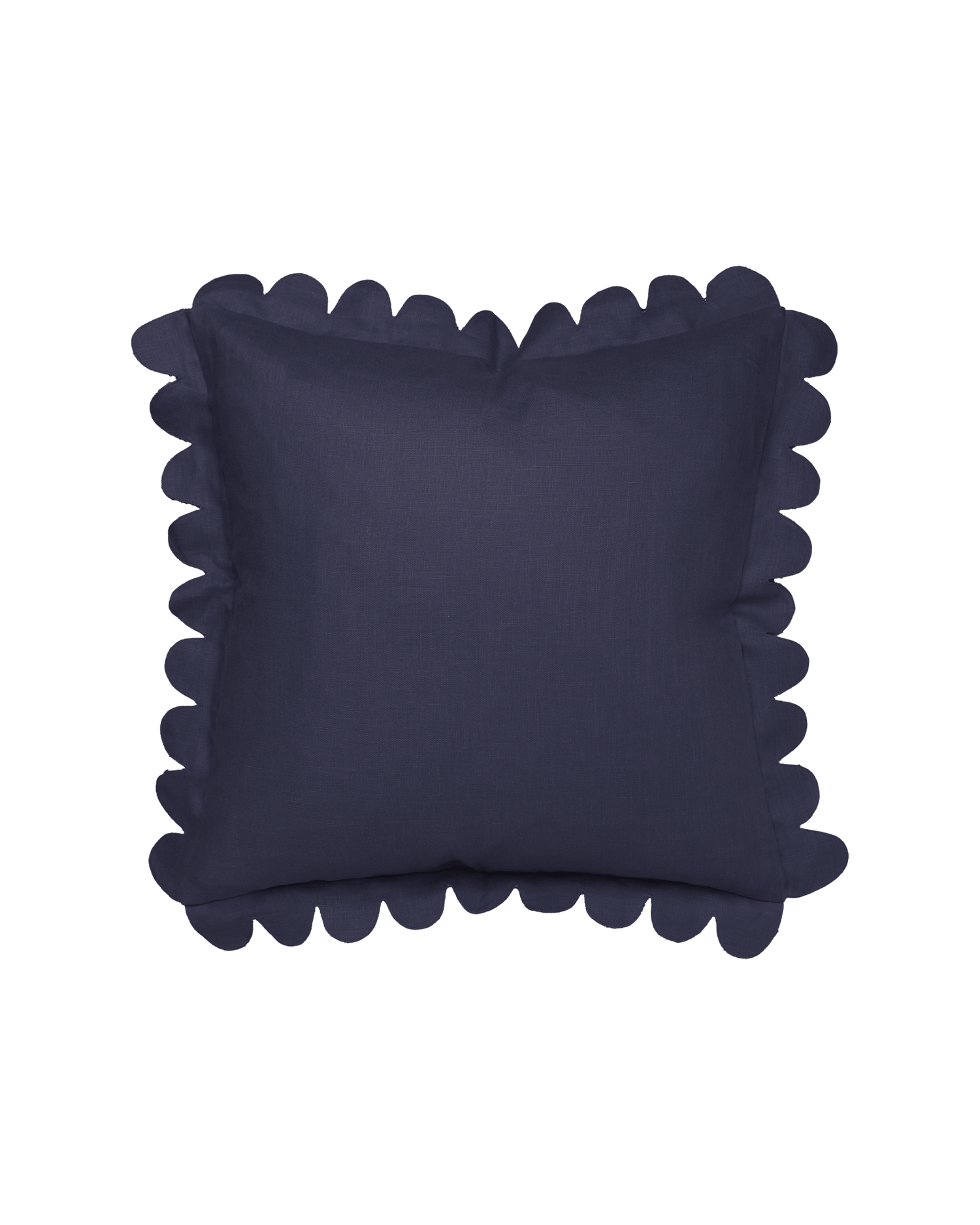 Scalloped Pillow - Navy
